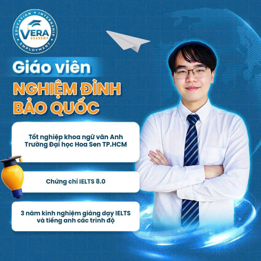 Giáo viên Nghiệm Đình Bảo Quốc - Giáo viên tiếng Anh tại Vera Academy